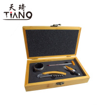 4pc Bamboo Accessories Wine Tool Set in Bamboo Box